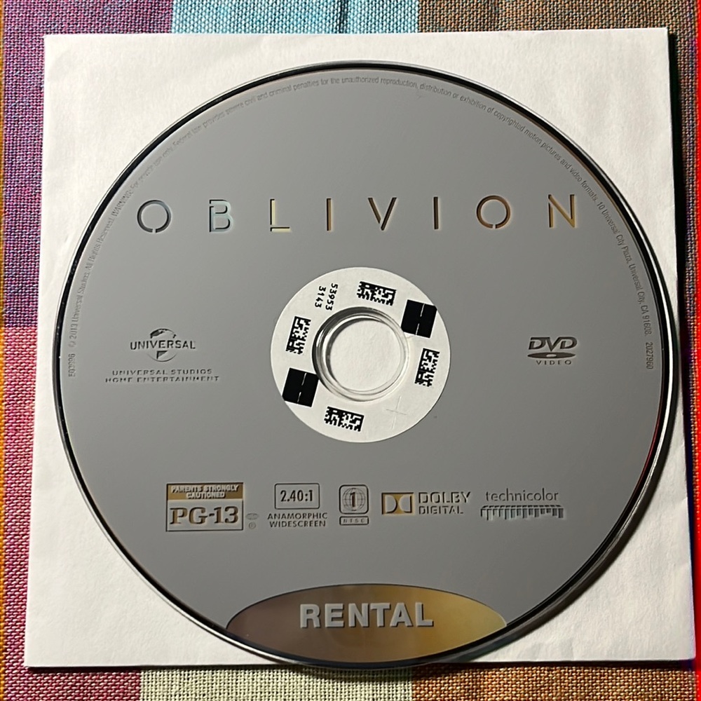Oblivion dvd